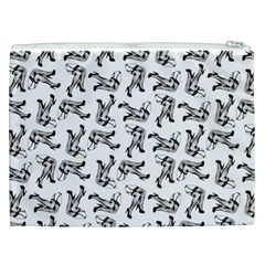 Erotic Pants Motif Black And White Graphic Pattern Black Backgrond Cosmetic Bag (XXL) from ArtsNow.com Back