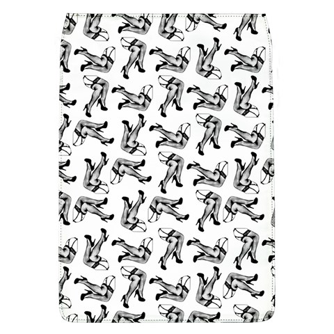 Erotic Pants Motif Black And White Graphic Pattern Black Backgrond Removable Flap Cover (L) from ArtsNow.com Front