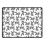 Erotic Pants Motif Black And White Graphic Pattern Black Backgrond Two Sides Fleece Blanket (Small)