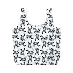 Erotic Pants Motif Black And White Graphic Pattern Black Backgrond Full Print Recycle Bag (M)