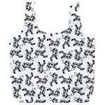 Erotic Pants Motif Black And White Graphic Pattern Black Backgrond Full Print Recycle Bag (XL)