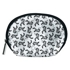 Erotic Pants Motif Black And White Graphic Pattern Black Backgrond Accessory Pouch (Medium) from ArtsNow.com Front