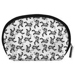 Erotic Pants Motif Black And White Graphic Pattern Black Backgrond Accessory Pouch (Large) from ArtsNow.com Back