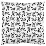 Erotic Pants Motif Black And White Graphic Pattern Black Backgrond Large Premium Plush Fleece Cushion Case (One Side)