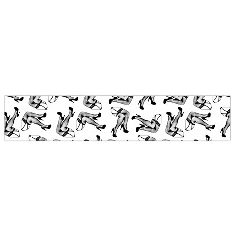 Erotic Pants Motif Black And White Graphic Pattern Black Backgrond Small Premium Plush Fleece Scarf from ArtsNow.com Front