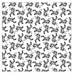 Erotic Pants Motif Black And White Graphic Pattern Black Backgrond Square Satin Scarf (36  x 36 )