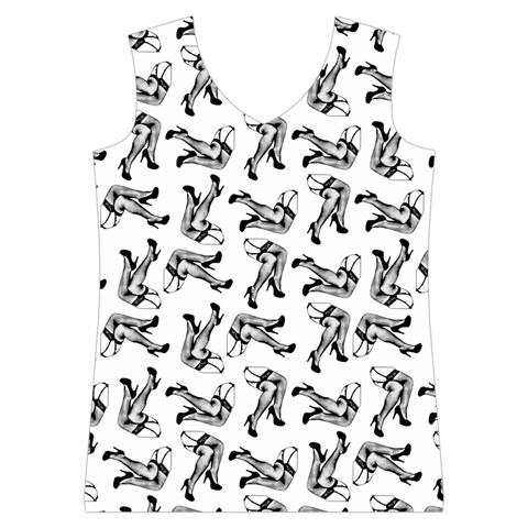 Erotic Pants Motif Black And White Graphic Pattern Black Backgrond Women s Basketball Tank Top from ArtsNow.com Front