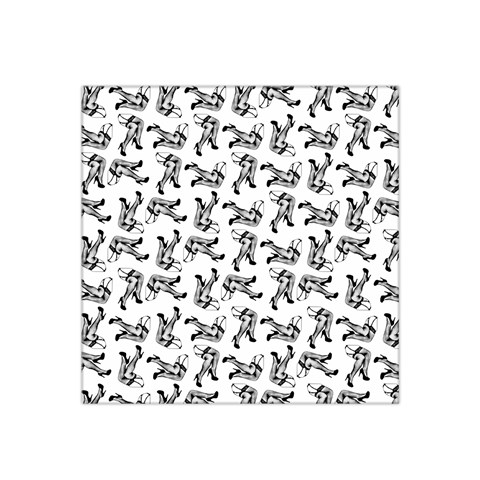 Erotic Pants Motif Black And White Graphic Pattern Black Backgrond Satin Bandana Scarf 22  x 22  from ArtsNow.com Front