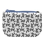 Erotic Pants Motif Black And White Graphic Pattern Black Backgrond Large Coin Purse