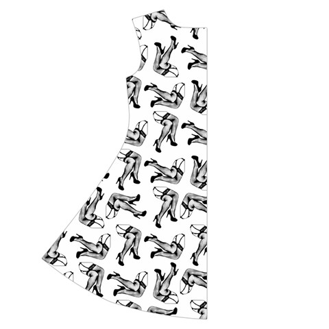 Erotic Pants Motif Black And White Graphic Pattern Black Backgrond Short Sleeve V Back Left