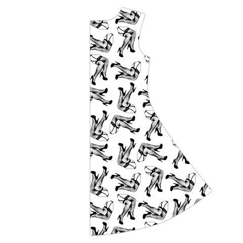 Erotic Pants Motif Black And White Graphic Pattern Black Backgrond Short Sleeve V Back Right