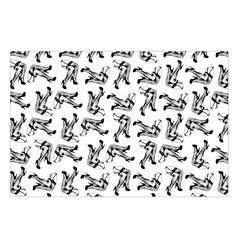 Erotic Pants Motif Black And White Graphic Pattern Black Backgrond Belt Pouch Bag (Large) from ArtsNow.com Loop