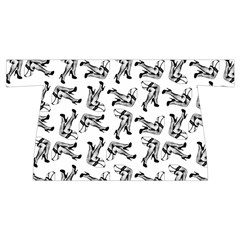 Erotic Pants Motif Black And White Graphic Pattern Black Backgrond Wristlet Pouch Bag (Small) from ArtsNow.com Front