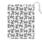 Erotic Pants Motif Black And White Graphic Pattern Black Backgrond Drawstring Pouch (4XL)