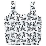 Erotic Pants Motif Black And White Graphic Pattern Black Backgrond Full Print Recycle Bag (XXL)