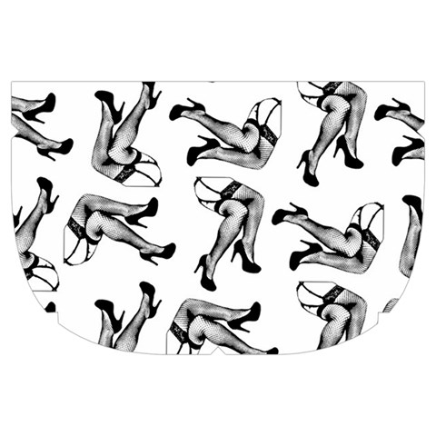 Erotic Pants Motif Black And White Graphic Pattern Black Backgrond Make Up Case (Large) from ArtsNow.com Side Right