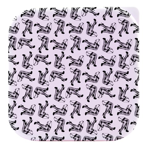 Erotic Pants Motif Black And White Graphic Pattern Black Backgrond Stacked food storage container from ArtsNow.com Purple