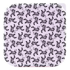 Erotic Pants Motif Black And White Graphic Pattern Black Backgrond Stacked food storage container from ArtsNow.com Pink