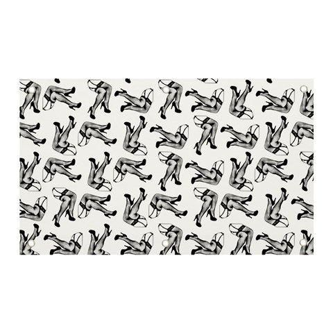 Erotic Pants Motif Black And White Graphic Pattern Black Backgrond Banner and Sign 5  x 3  from ArtsNow.com Front