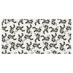 Erotic Pants Motif Black And White Graphic Pattern Black Backgrond Banner and Sign 6  x 3 