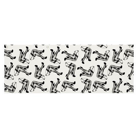 Erotic Pants Motif Black And White Graphic Pattern Black Backgrond Banner and Sign 8  x 3  from ArtsNow.com Front