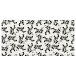 Erotic Pants Motif Black And White Graphic Pattern Black Backgrond Banner and Sign 8  x 4 