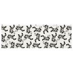 Erotic Pants Motif Black And White Graphic Pattern Black Backgrond Banner and Sign 12  x 4 