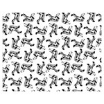 Erotic Pants Motif Black And White Graphic Pattern Black Backgrond Premium Plush Fleece Blanket (Medium)