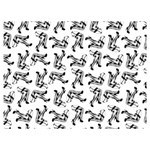 Erotic Pants Motif Black And White Graphic Pattern Black Backgrond Premium Plush Fleece Blanket (Extra Small)