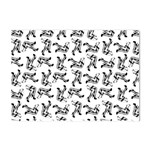 Erotic Pants Motif Black And White Graphic Pattern Black Backgrond Crystal Sticker (A4)