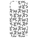 Erotic Pants Motif Black And White Graphic Pattern Black Backgrond iPhone 14 Black UV Print Case