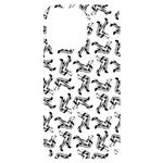 Erotic Pants Motif Black And White Graphic Pattern Black Backgrond iPhone 14 Pro Max Black UV Print Case