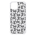 Erotic Pants Motif Black And White Graphic Pattern Black Backgrond iPhone 14 TPU UV Print Case