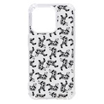 Erotic Pants Motif Black And White Graphic Pattern Black Backgrond iPhone 14 Pro TPU UV Print Case