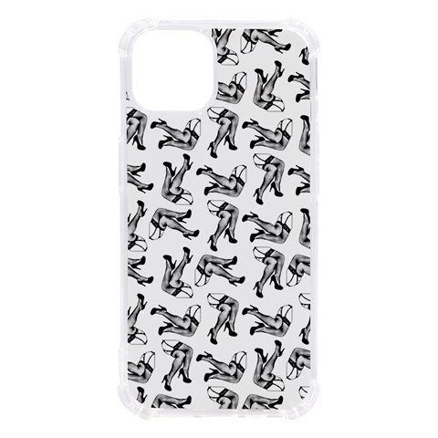 Erotic Pants Motif Black And White Graphic Pattern Black Backgrond iPhone 13 TPU UV Print Case from ArtsNow.com Front