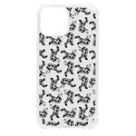 Erotic Pants Motif Black And White Graphic Pattern Black Backgrond iPhone 13 mini TPU UV Print Case