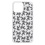 Erotic Pants Motif Black And White Graphic Pattern Black Backgrond iPhone 13 Pro Max TPU UV Print Case