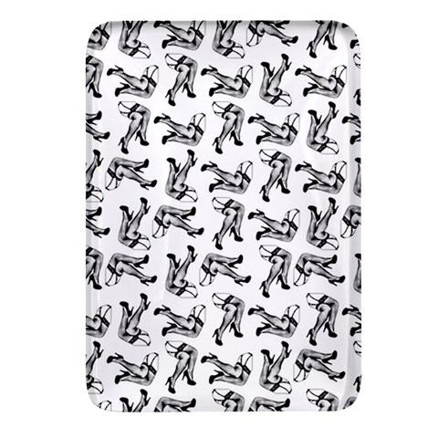 Erotic Pants Motif Black And White Graphic Pattern Black Backgrond Rectangular Glass Fridge Magnet (4 pack) from ArtsNow.com Front