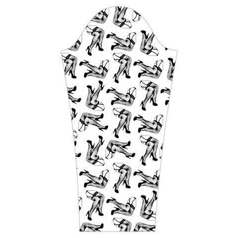 Erotic Pants Motif Black And White Graphic Pattern Black Backgrond Women s Cut Out Long Sleeve T Sleeve Right