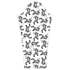 Erotic Pants Motif Black And White Graphic Pattern Black Backgrond Women s Cut Out Long Sleeve T Sleeve Left