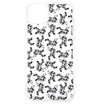 Erotic Pants Motif Black And White Graphic Pattern Black Backgrond iPhone 15 TPU UV Print Case