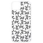 Erotic Pants Motif Black And White Graphic Pattern Black Backgrond iPhone 15 Pro TPU UV Print Case