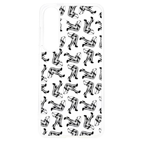 Erotic Pants Motif Black And White Graphic Pattern Black Backgrond Samsung Galaxy S24 6.2 Inch TPU UV Case from ArtsNow.com Front