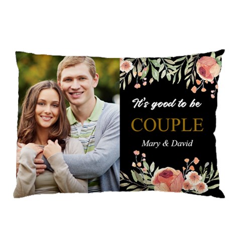 Personalized Photo Couple Name Any Text Pillow Case Pillow Case from ArtsNow.com 26.62 x18.9  Pillow Case