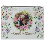 Personalized Floral wreath Love Photo Name Cosmetic Bag Cosmetic Bag (XXXL)