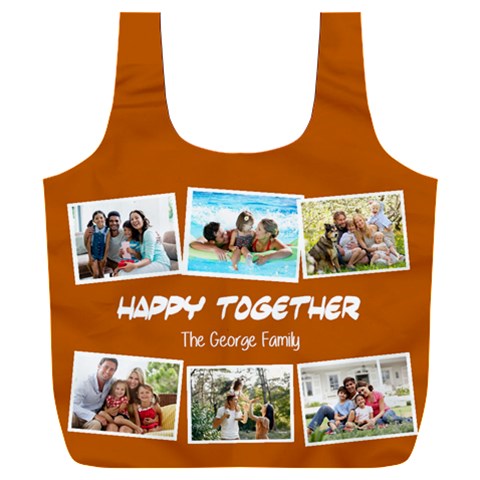 Personalized Photo Family Love Any Text Recycle Bag Full Print Recycle Bag (XXXL) from ArtsNow.com Front