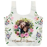 Personalized Floral wreath Love Photo Name Recycle Bag Full Print Recycle Bag (XXXL)