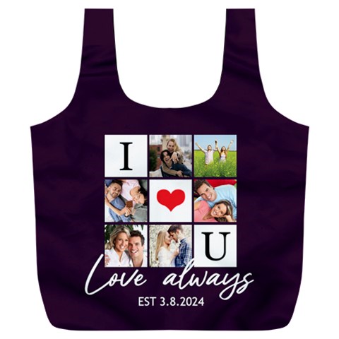 Personalized Love Always Any Text Photo Recycle Bag Full Print Recycle Bag (XXXL) from ArtsNow.com Front