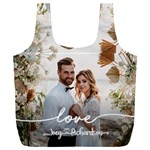 Personalized Wedding Couple Photo Name Recycle Bag Full Print Recycle Bag (XXXL)