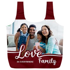 Personalized Love Family Photo Recycle Bag Full Print Recycle Bag (XXXL) from ArtsNow.com Front